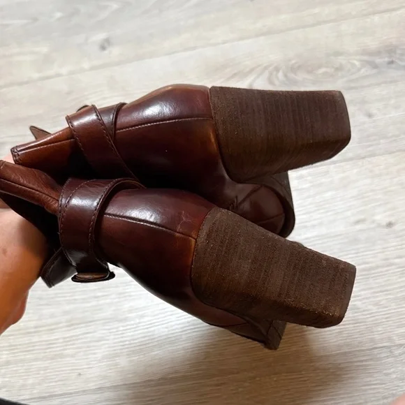 Frye Brown Leather Ankle Boots - Picture 3 of 6